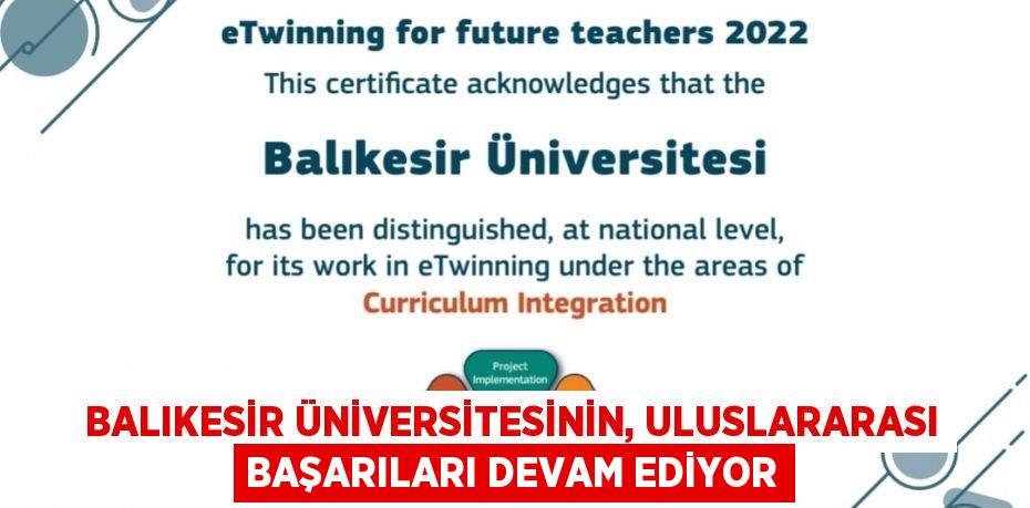 Balıkesir Üniversitesinin, Uluslararası Başarıları Devam Ediyor
