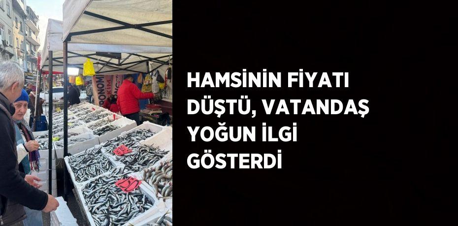 HAMSİNİN FİYATI DÜŞTÜ, VATANDAŞ YOĞUN İLGİ GÖSTERDİ