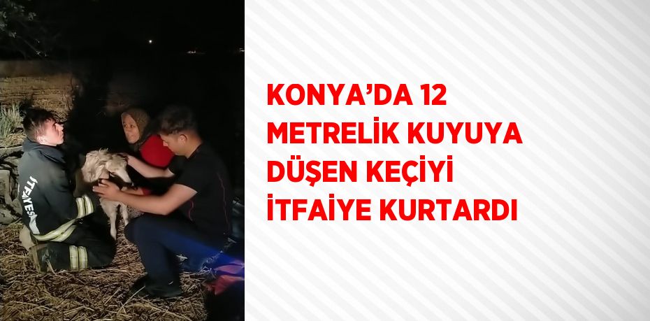 KONYA’DA 12 METRELİK KUYUYA DÜŞEN KEÇİYİ İTFAİYE KURTARDI