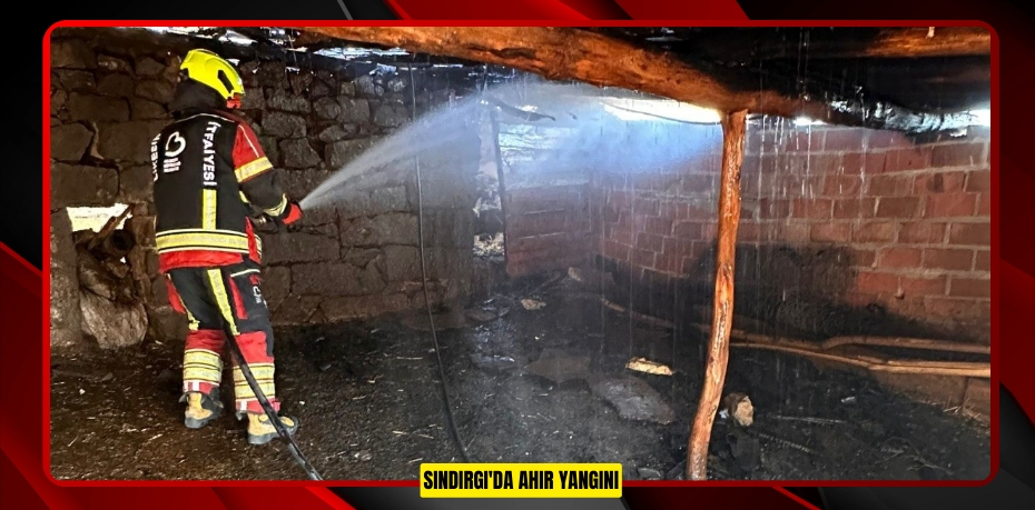 Sındırgı'da ahır yangını