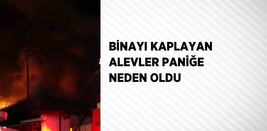 BİNAYI KAPLAYAN ALEVLER PANİĞE NEDEN OLDU