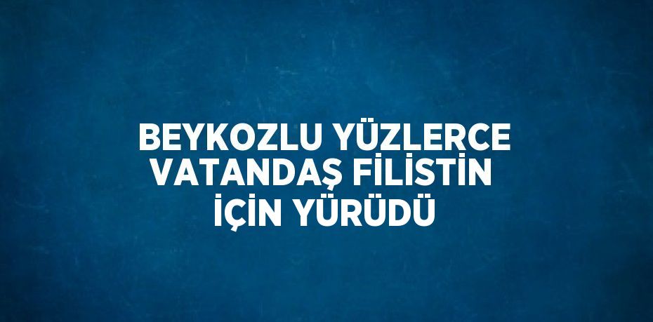 BEYKOZLU YÜZLERCE VATANDAŞ FİLİSTİN İÇİN YÜRÜDÜ