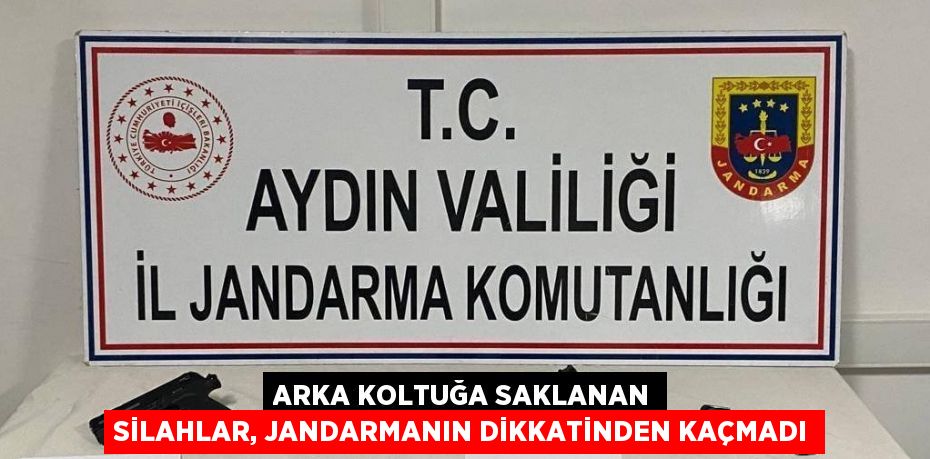 ARKA KOLTUĞA SAKLANAN SİLAHLAR, JANDARMANIN DİKKATİNDEN KAÇMADI