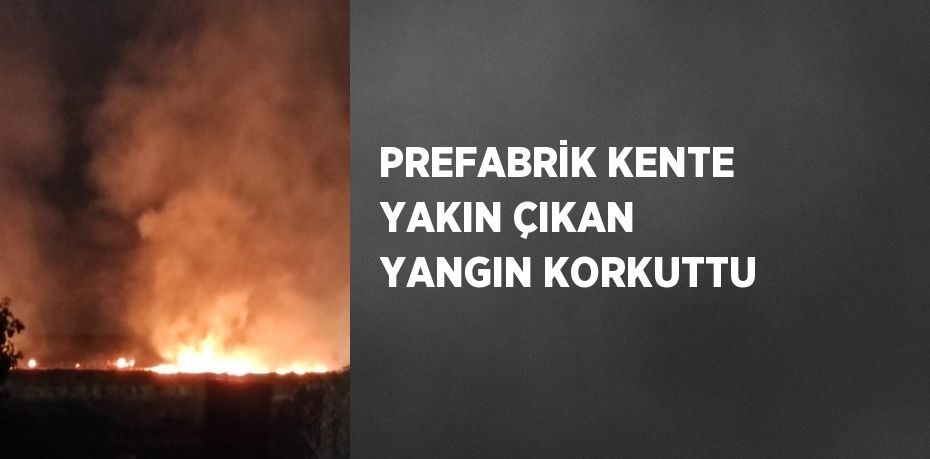 PREFABRİK KENTE YAKIN ÇIKAN YANGIN KORKUTTU