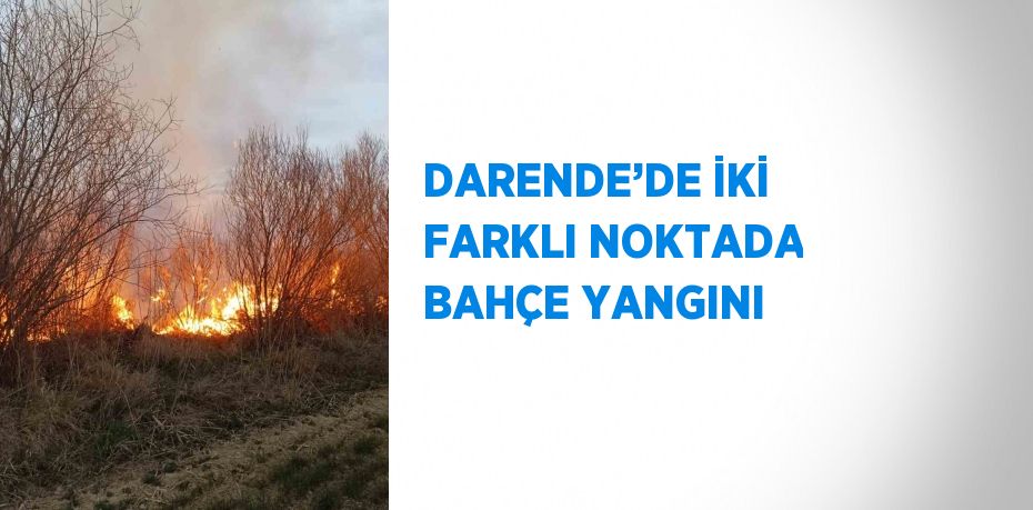 DARENDE’DE İKİ FARKLI NOKTADA BAHÇE YANGINI