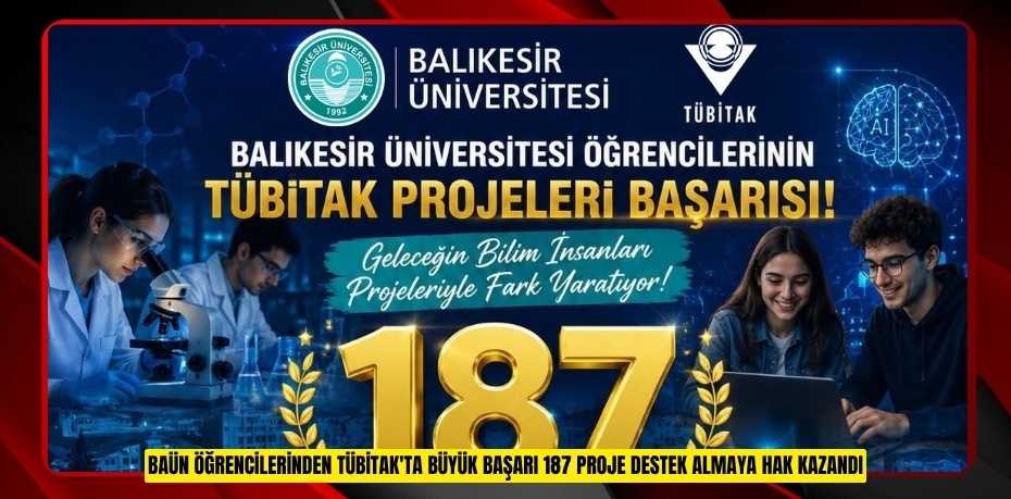BAÜN ÖĞRENCİLERİNDEN TÜBİTAK'TA BÜYÜK BAŞARI: 187 PROJE DESTEK ALMAYA HAK KAZANDI