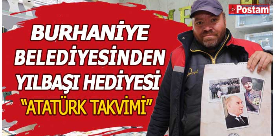 Burhaniye esnafına Belediyesin'den Atatürk Takvimi