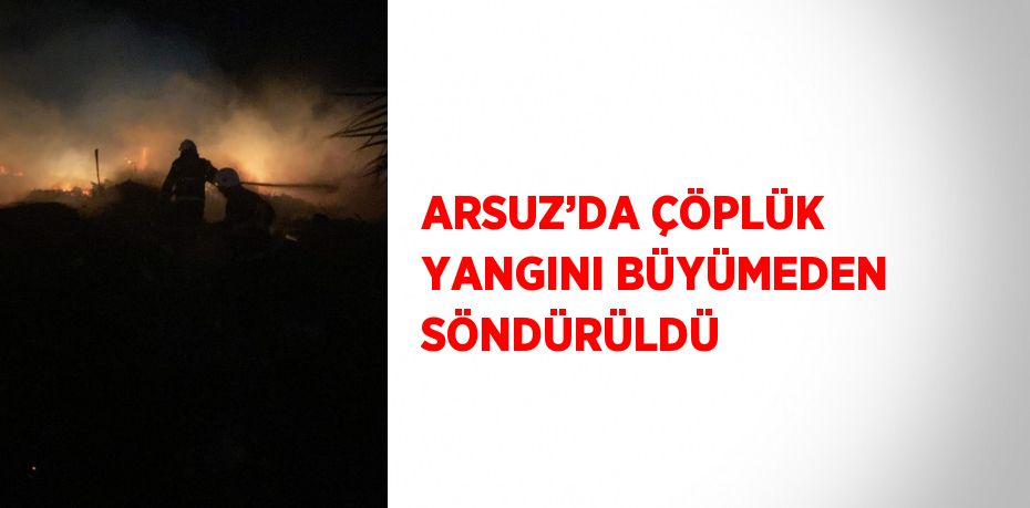 ARSUZ’DA ÇÖPLÜK YANGINI BÜYÜMEDEN SÖNDÜRÜLDÜ