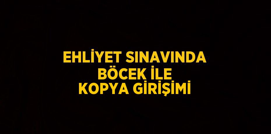 EHLİYET SINAVINDA BÖCEK İLE KOPYA GİRİŞİMİ
