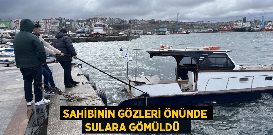 Sahibinin gözleri önünde sulara gömüldü