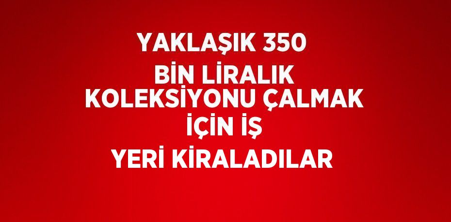 YAKLAŞIK 350 BİN LİRALIK KOLEKSİYONU ÇALMAK İÇİN İŞ YERİ KİRALADILAR