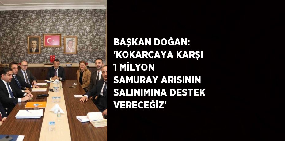 BAŞKAN DOĞAN: 'KOKARCAYA KARŞI 1 MİLYON SAMURAY ARISININ SALINIMINA DESTEK VERECEĞİZ'
