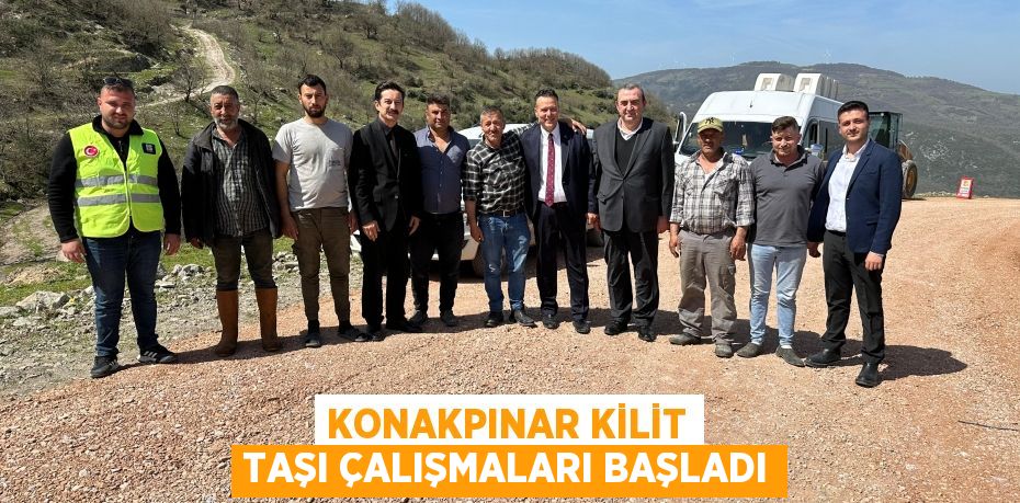 Konakpınar kilit taşı çalışmaları başladı