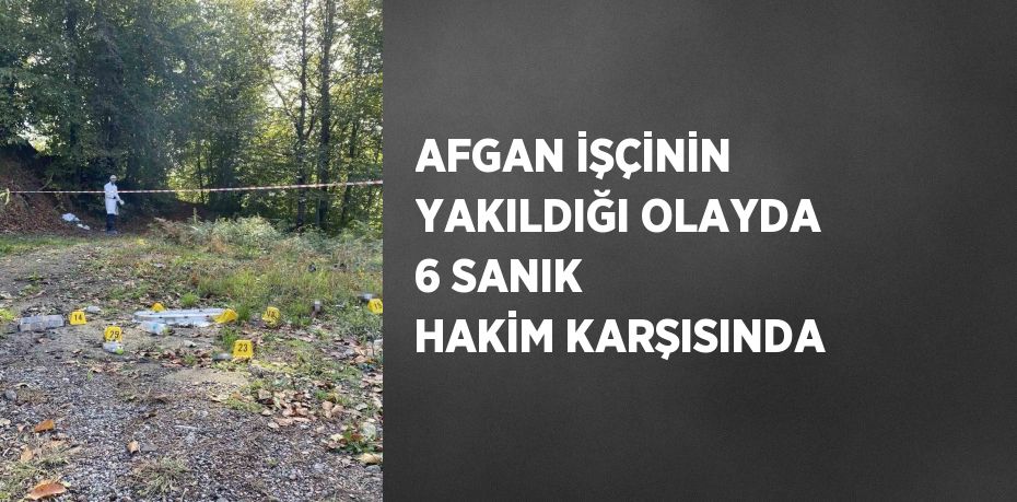AFGAN İŞÇİNİN YAKILDIĞI OLAYDA 6 SANIK HAKİM KARŞISINDA