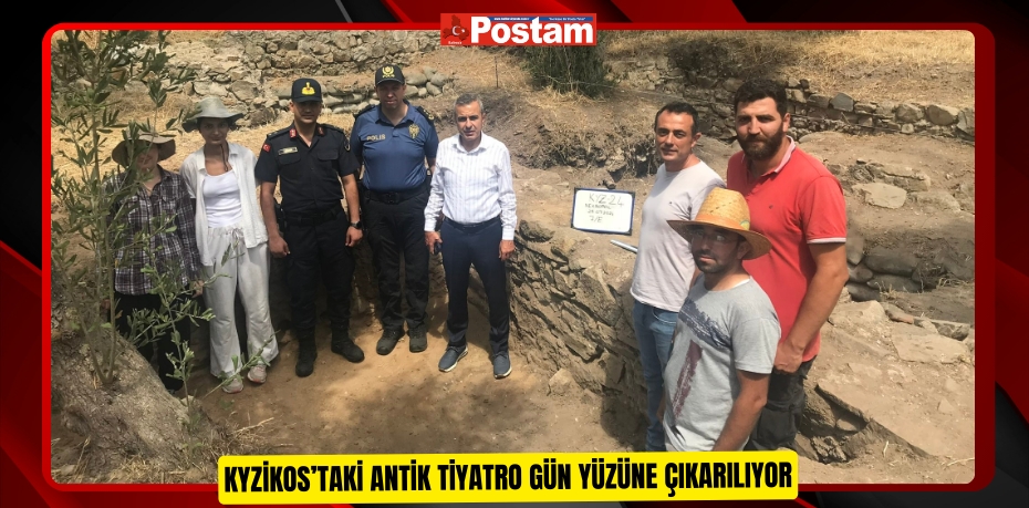 Kyzikos’taki antik tiyatro gün yüzüne çıkarılıyor