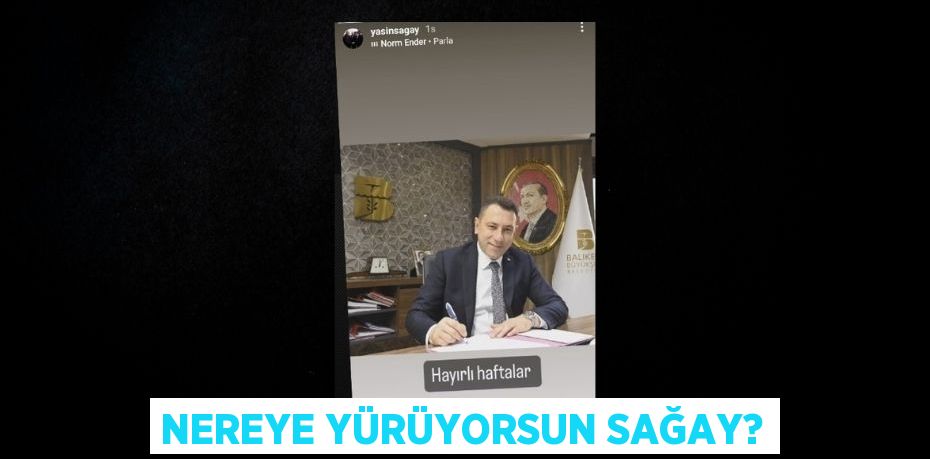 NEREYE YÜRÜYORSUN SAĞAY?