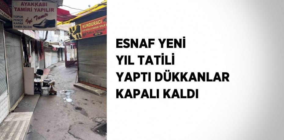 ESNAF YENİ YIL TATİLİ YAPTI DÜKKANLAR KAPALI KALDI