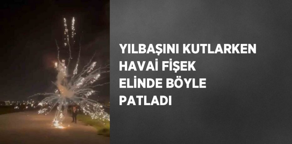 YILBAŞINI KUTLARKEN HAVAİ FİŞEK ELİNDE BÖYLE PATLADI