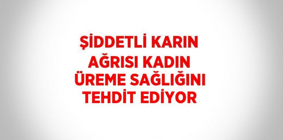 ŞİDDETLİ KARIN AĞRISI KADIN ÜREME SAĞLIĞINI TEHDİT EDİYOR