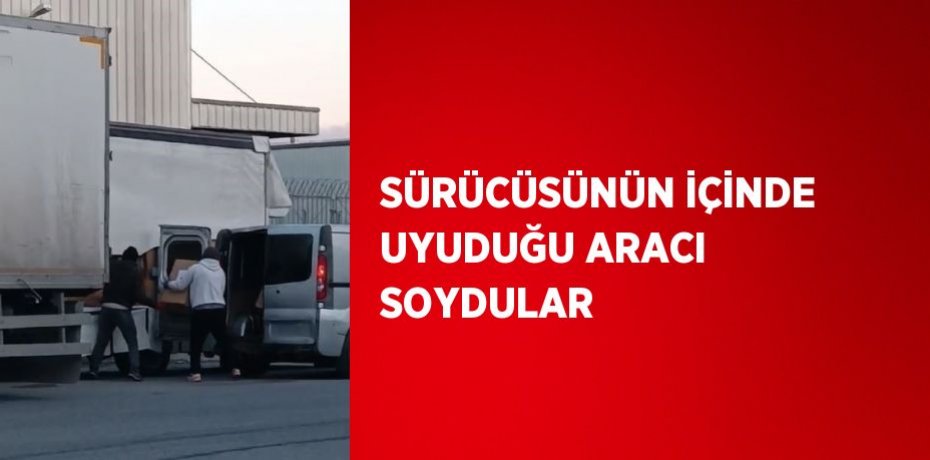SÜRÜCÜSÜNÜN İÇİNDE UYUDUĞU ARACI SOYDULAR