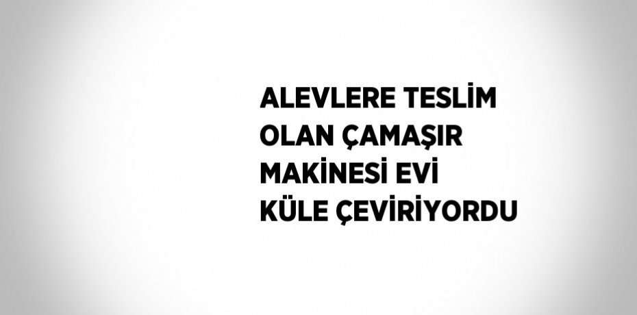 ALEVLERE TESLİM OLAN ÇAMAŞIR MAKİNESİ EVİ KÜLE ÇEVİRİYORDU