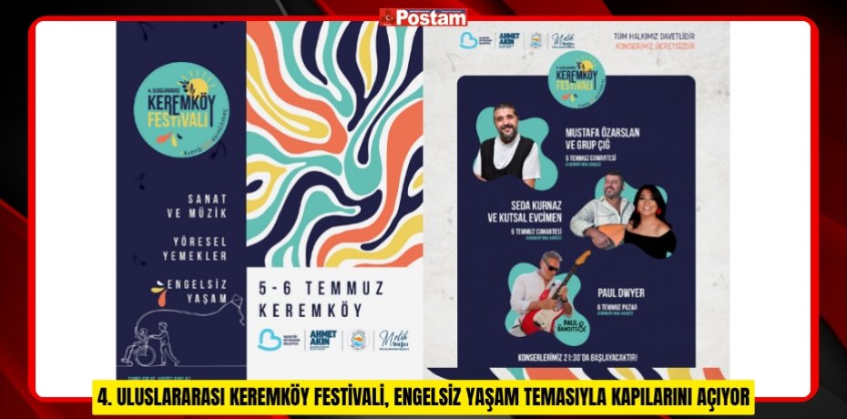 4. ULUSLARARASI KEREMKÖY FESTİVALİ, ENGELSİZ YAŞAM TEMASIYLA KAPILARINI AÇIYOR