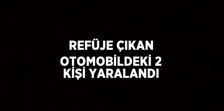 REFÜJE ÇIKAN OTOMOBİLDEKİ 2 KİŞİ YARALANDI