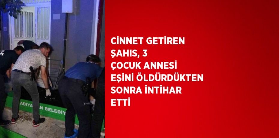 CİNNET GETİREN ŞAHIS, 3 ÇOCUK ANNESİ EŞİNİ ÖLDÜRDÜKTEN SONRA İNTİHAR ETTİ
