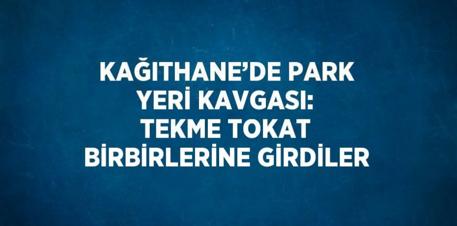 KAĞITHANE’DE PARK YERİ KAVGASI: TEKME TOKAT BİRBİRLERİNE GİRDİLER