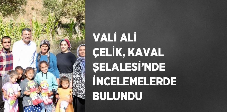 VALİ ALİ ÇELİK, KAVAL ŞELALESİ’NDE İNCELEMELERDE BULUNDU