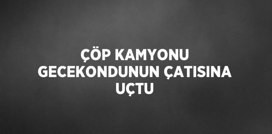 ÇÖP KAMYONU GECEKONDUNUN ÇATISINA UÇTU