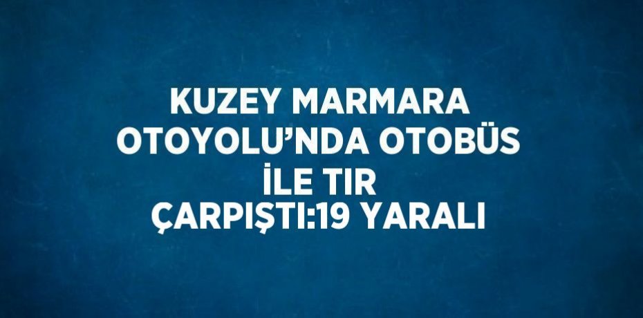 KUZEY MARMARA OTOYOLU’NDA OTOBÜS İLE TIR ÇARPIŞTI:19 YARALI