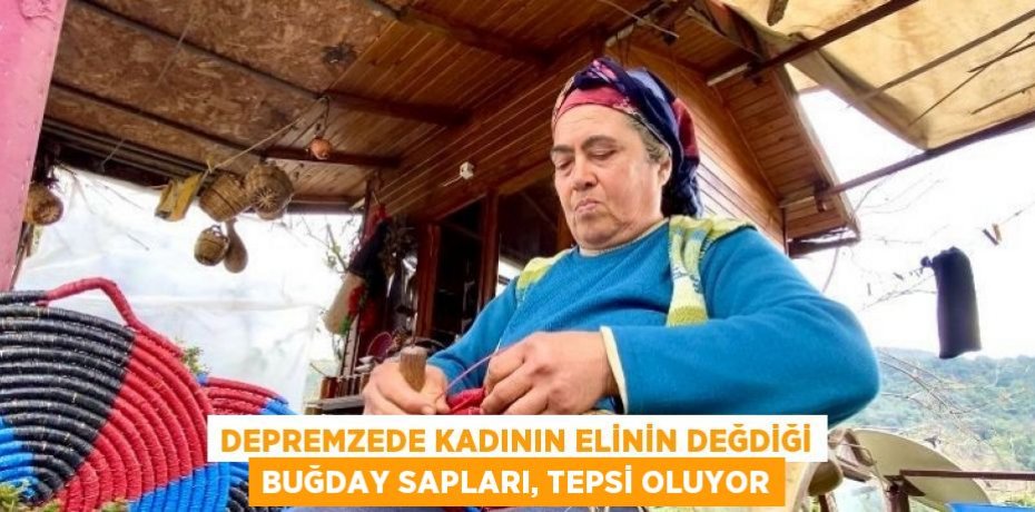 DEPREMZEDE KADININ ELİNİN DEĞDİĞİ BUĞDAY SAPLARI, TEPSİ OLUYOR