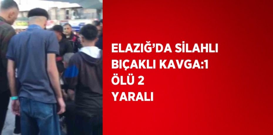ELAZIĞ’DA SİLAHLI BIÇAKLI KAVGA:1 ÖLÜ 2 YARALI
