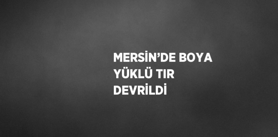 MERSİN’DE BOYA YÜKLÜ TIR DEVRİLDİ