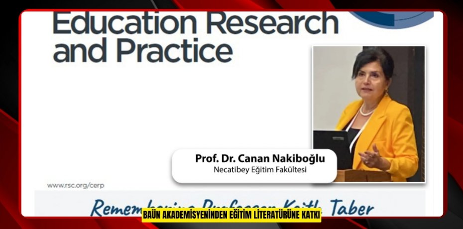 BAÜN AKADEMİSYENİNDEN EĞİTİM LİTERATÜRÜNE KATKI