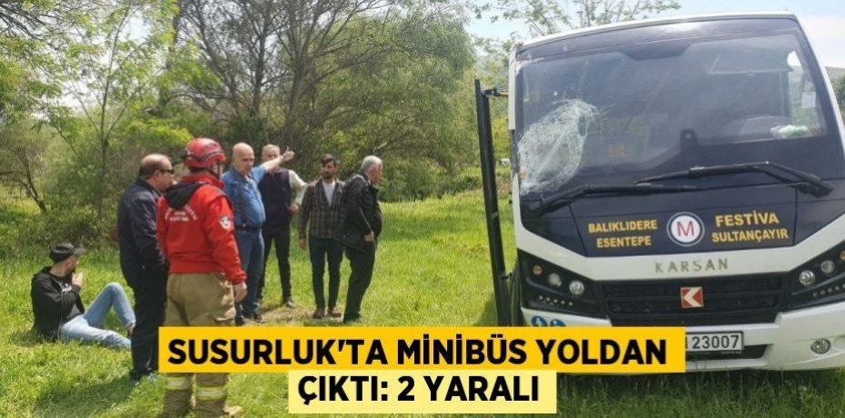Susurluk'ta minibüs yoldan çıktı: 2 yaralı