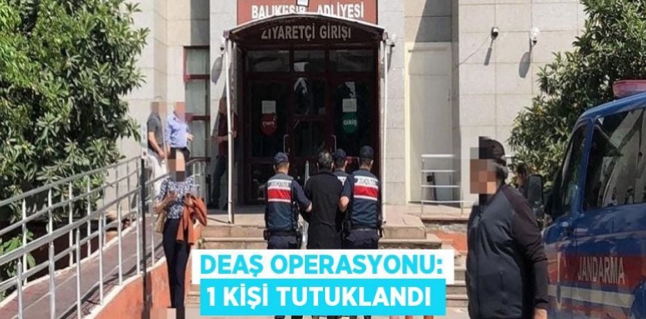 DEAŞ operasyonu: 1 kişi tutuklandı