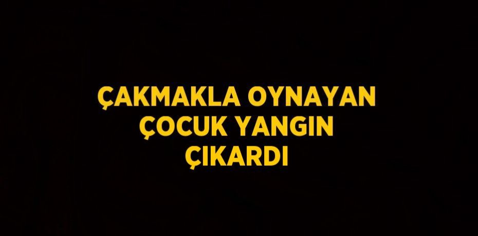 ÇAKMAKLA OYNAYAN ÇOCUK YANGIN ÇIKARDI