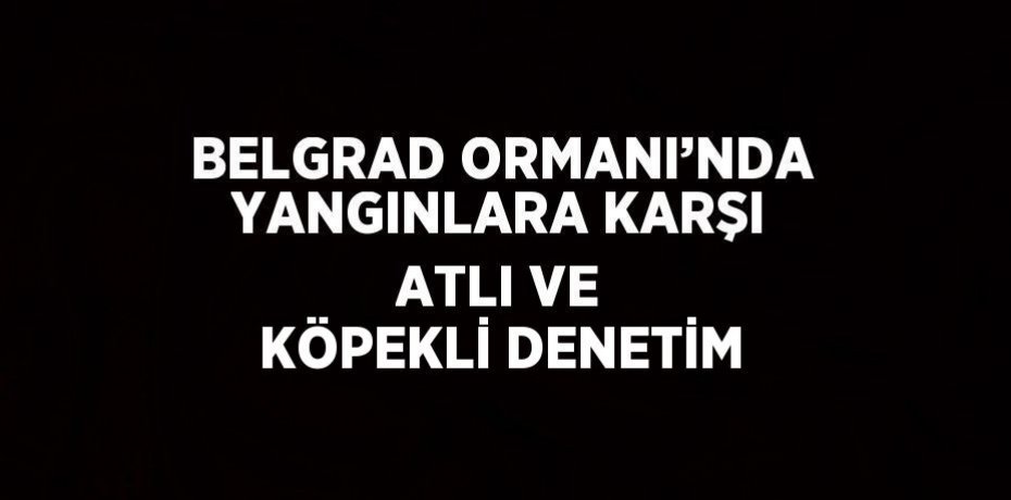 BELGRAD ORMANI’NDA YANGINLARA KARŞI ATLI VE KÖPEKLİ DENETİM