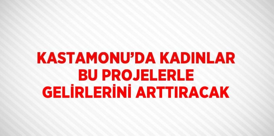 KASTAMONU’DA KADINLAR BU PROJELERLE GELİRLERİNİ ARTTIRACAK