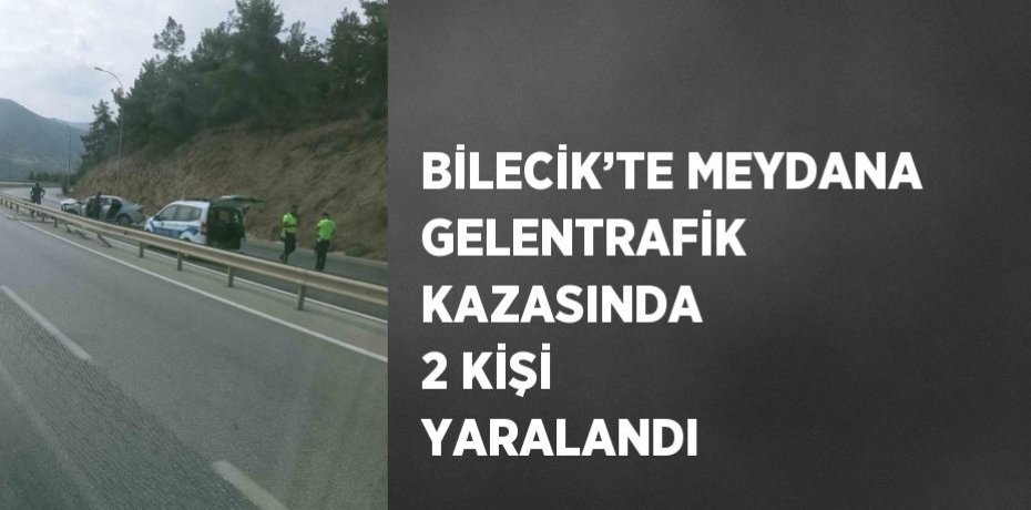 BİLECİK’TE MEYDANA GELENTRAFİK KAZASINDA 2 KİŞİ YARALANDI