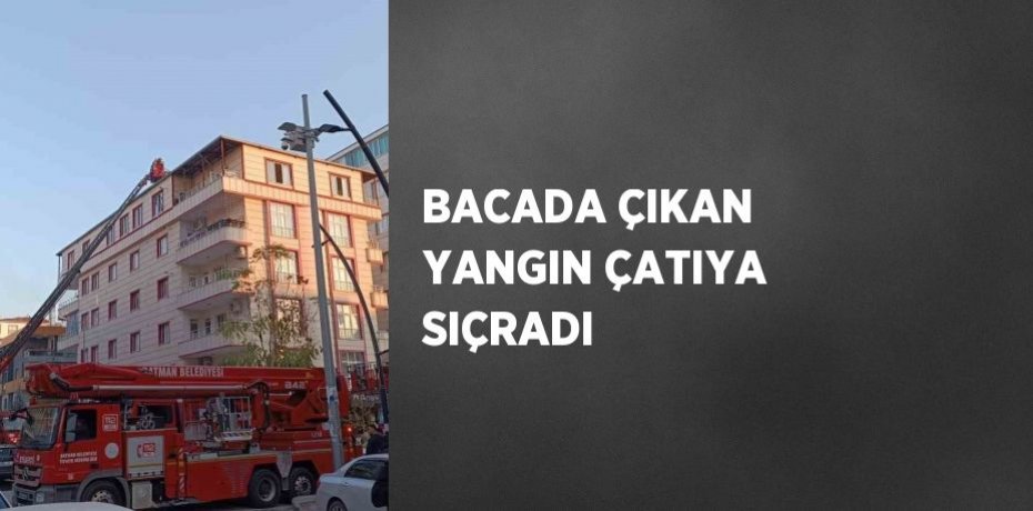 BACADA ÇIKAN YANGIN ÇATIYA SIÇRADI
