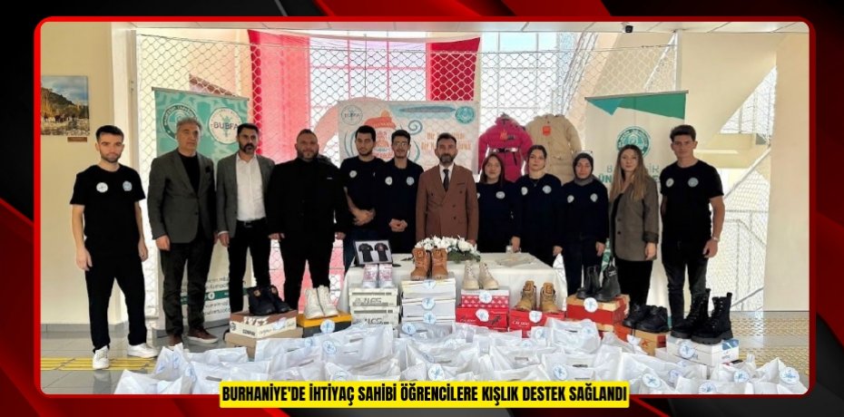 Burhaniye'de ihtiyaç sahibi öğrencilere kışlık destek sağlandı