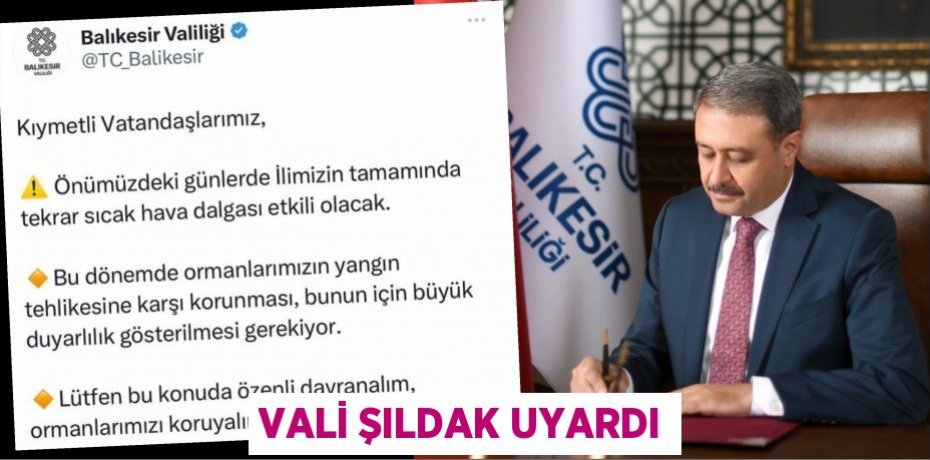 Vali Şıldak uyardı