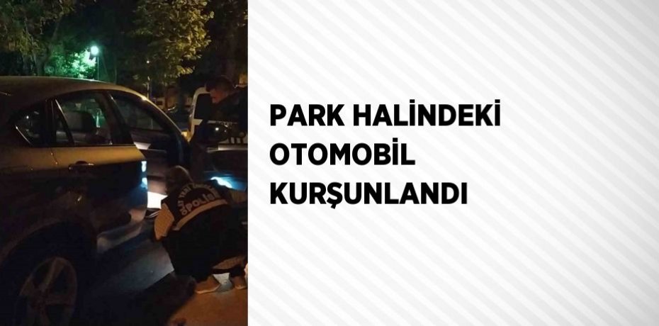 PARK HALİNDEKİ OTOMOBİL KURŞUNLANDI