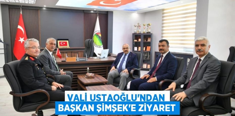 VALİ USTAOĞLU’NDAN BAŞKAN ŞİMŞEK’E ZİYARET