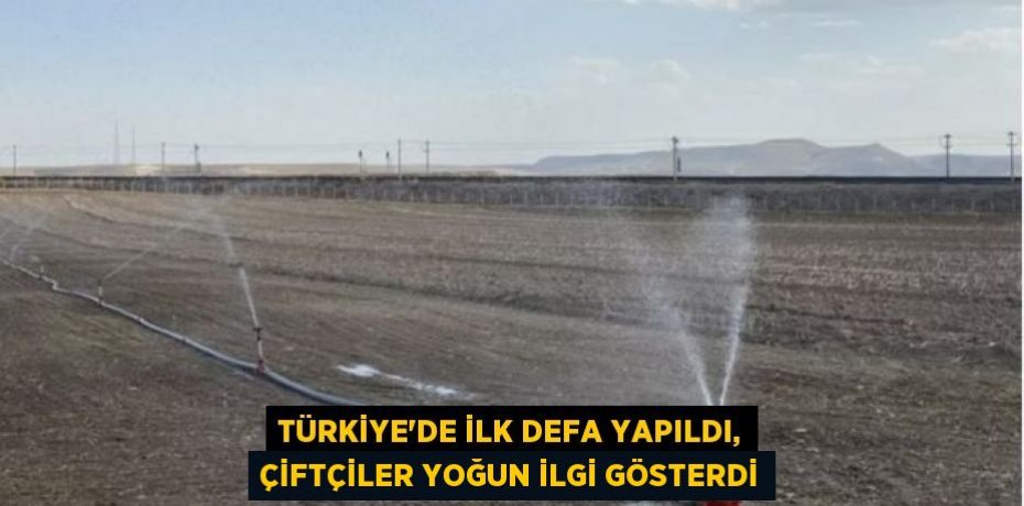TÜRKİYE'DE İLK DEFA YAPILDI, ÇİFTÇİLER YOĞUN İLGİ GÖSTERDİ