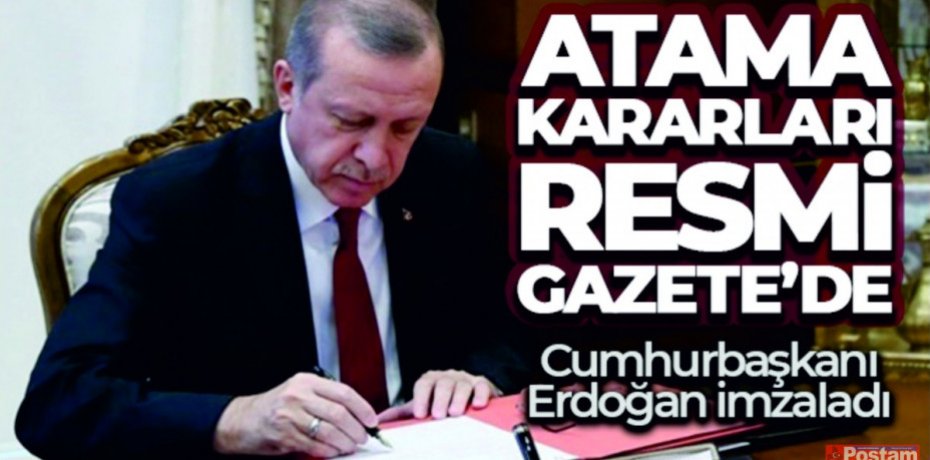 Atama kararları Resmi Gazete'de