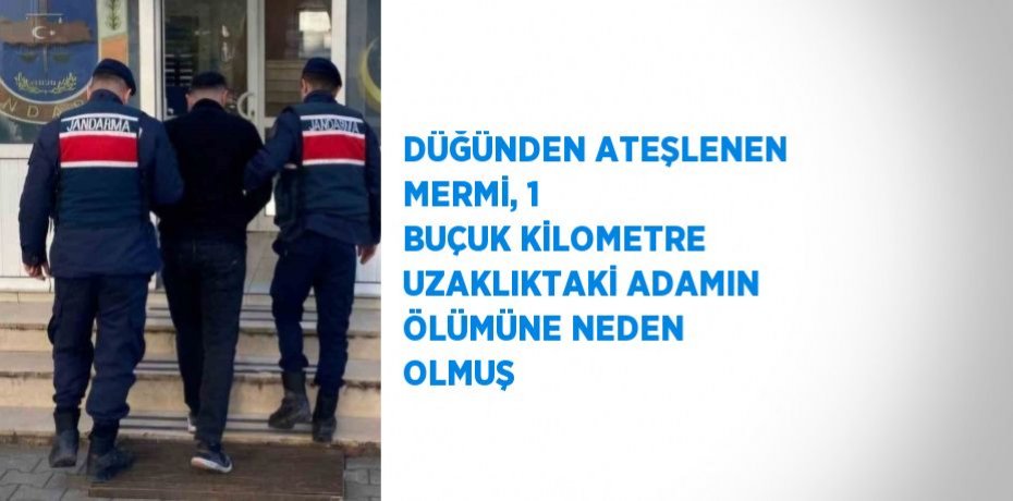 DÜĞÜNDEN ATEŞLENEN MERMİ, 1 BUÇUK KİLOMETRE UZAKLIKTAKİ ADAMIN ÖLÜMÜNE NEDEN OLMUŞ